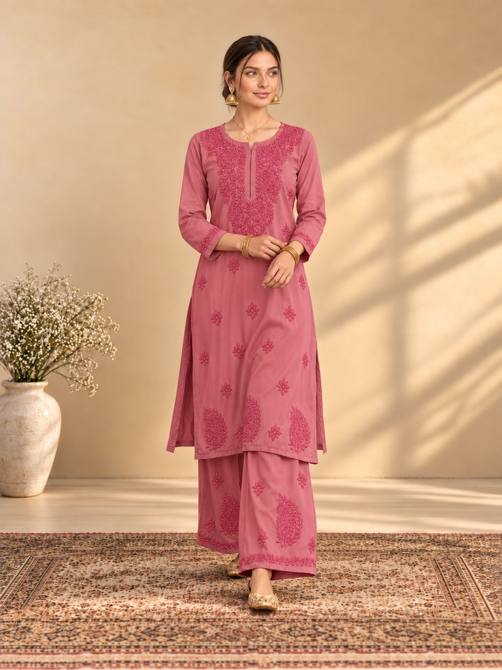 Maryam Chikankari Rayon Co-ord Set