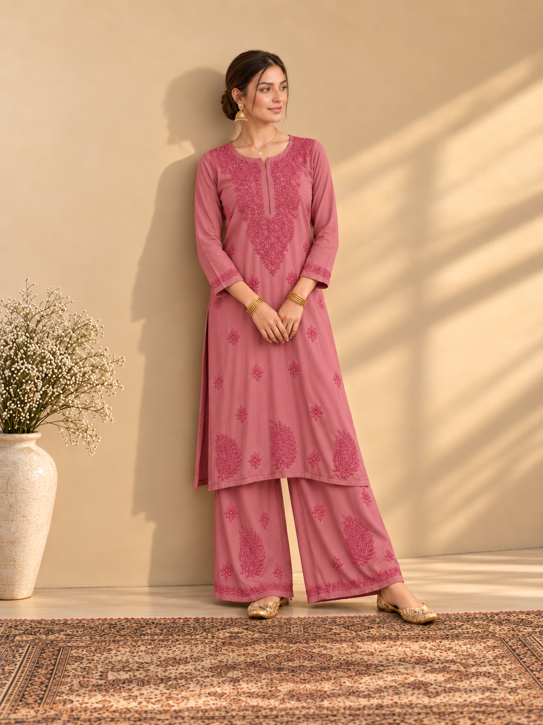 Maryam Chikankari Rayon Co-ord Set