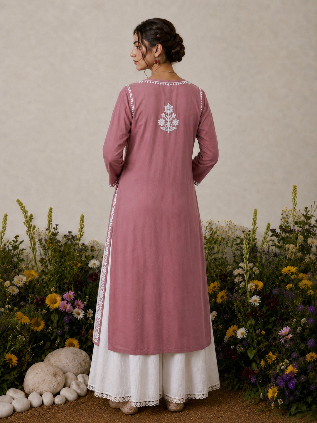 Lisa Chikankari Premium Modal Straight Kurta