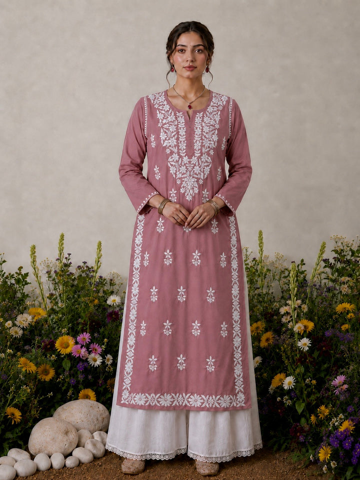 Lisa Chikankari Premium Modal Straight Kurta