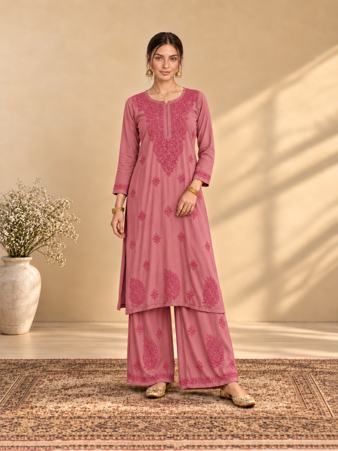 Maryam Chikankari Rayon Co-ord Set