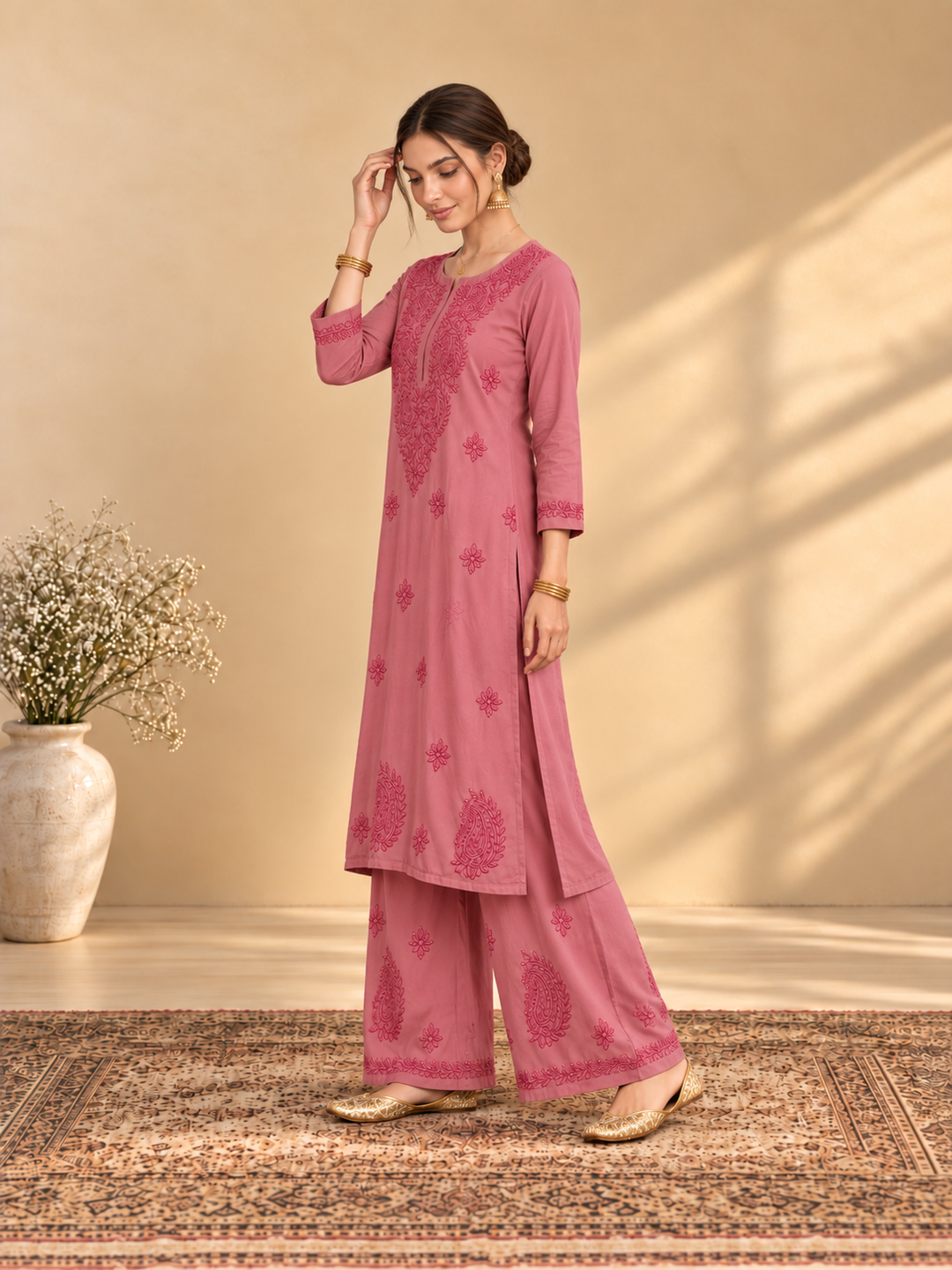 Maryam Chikankari Rayon Co-ord Set
