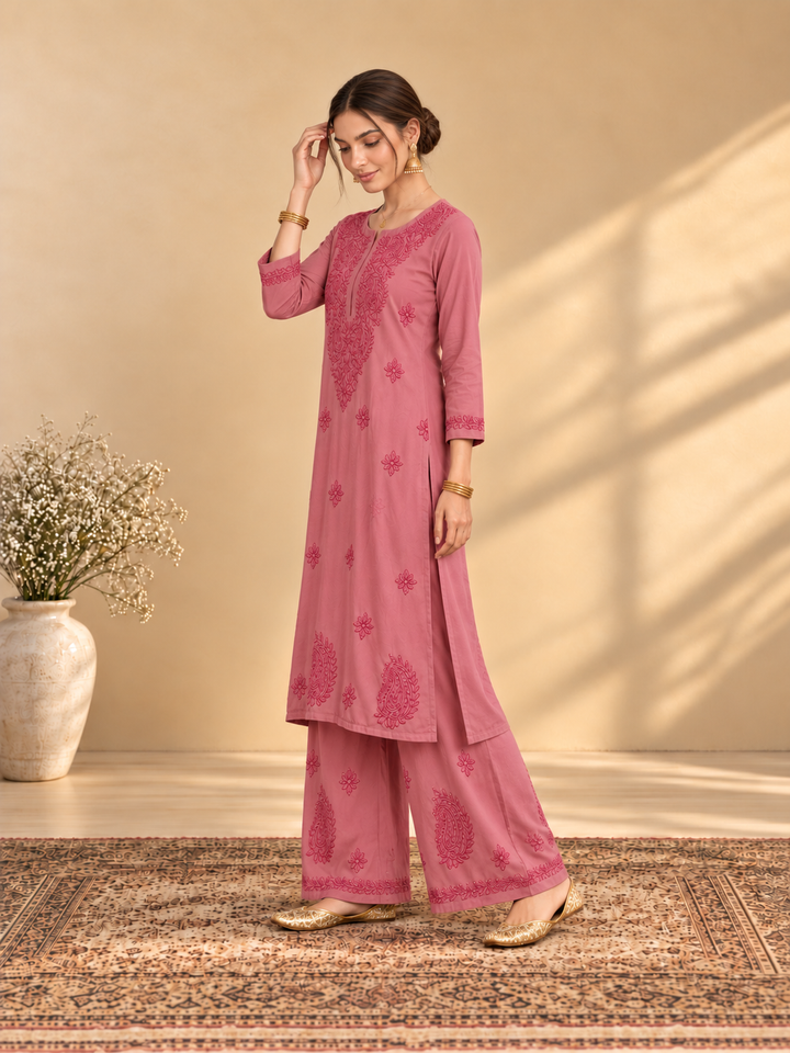 Maryam Chikankari Rayon Co-ord Set