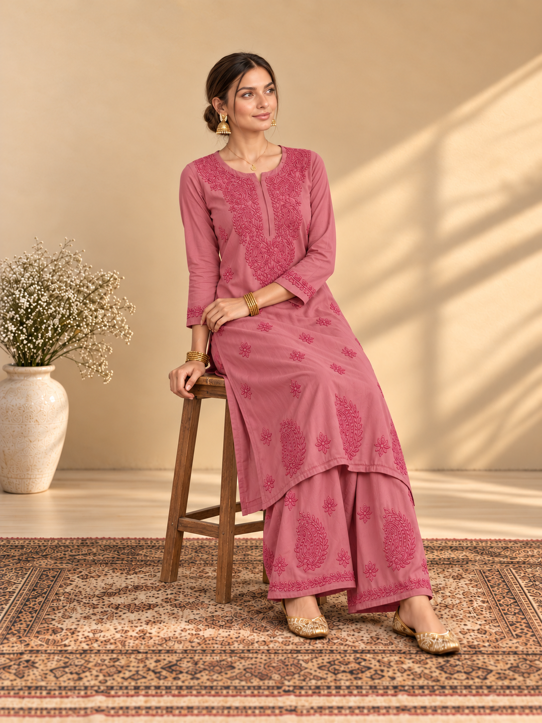 Maryam Chikankari Rayon Co-ord Set