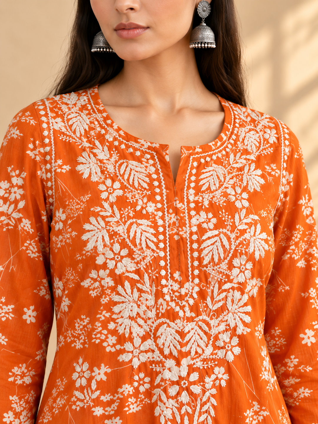 Zainab Chikankari Mulmul Straight Kurta