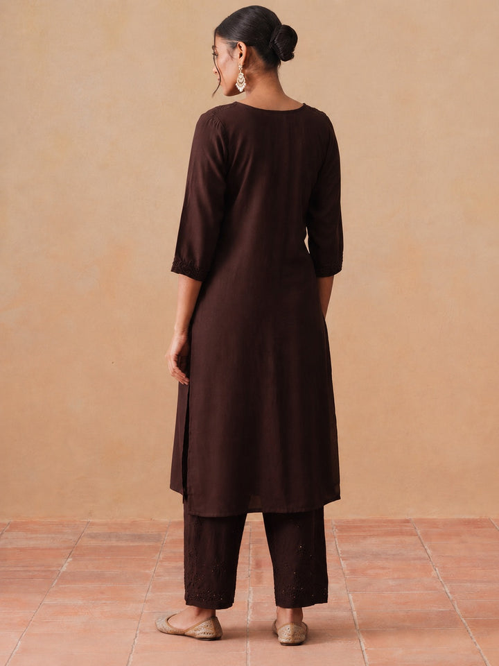 Kashish Rayon Chikankari Mukaish Co-ord Set