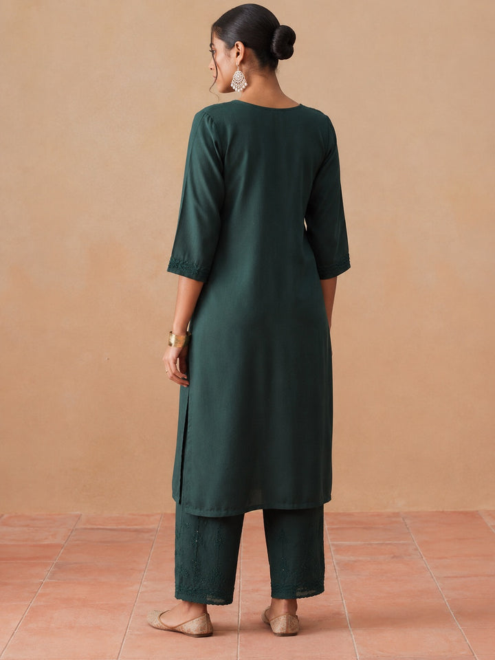 Kashish Rayon Chikankari Mukaish Co-ord Set