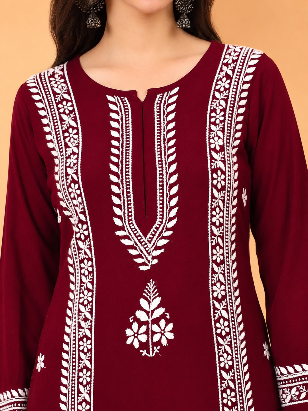 Tarini Rayon Chikankari Straight Kurta