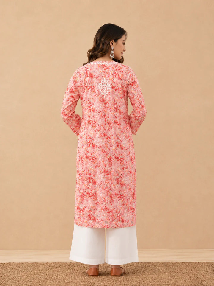 Amaira Mulmul Chikankari Straight Kurta