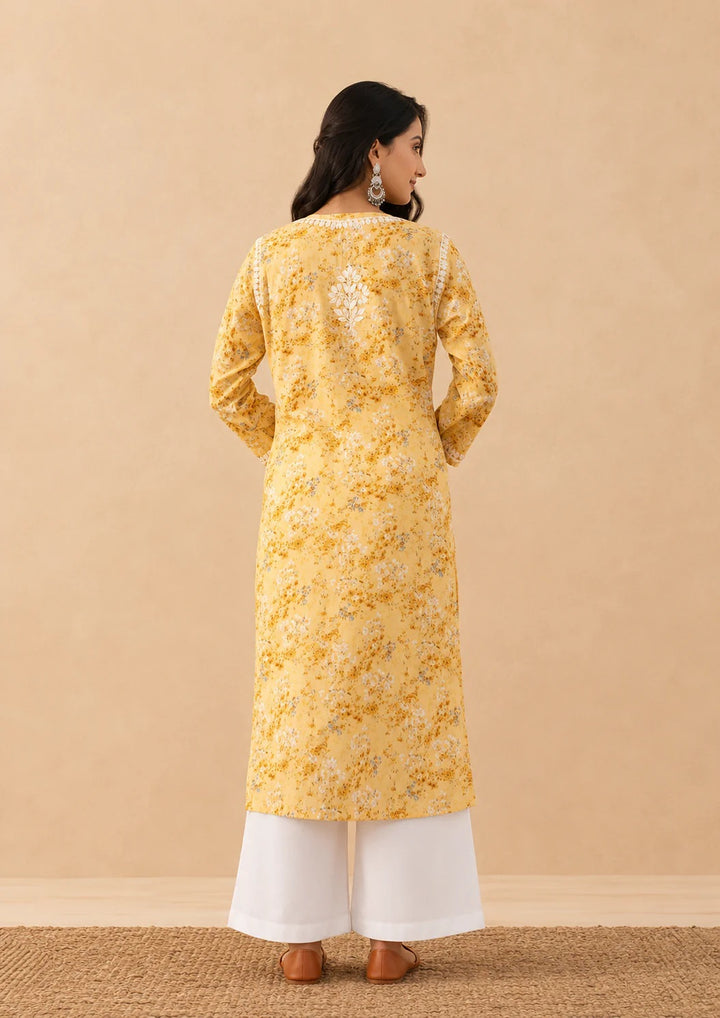 Amaira Mulmul Chikankari Straight Kurta
