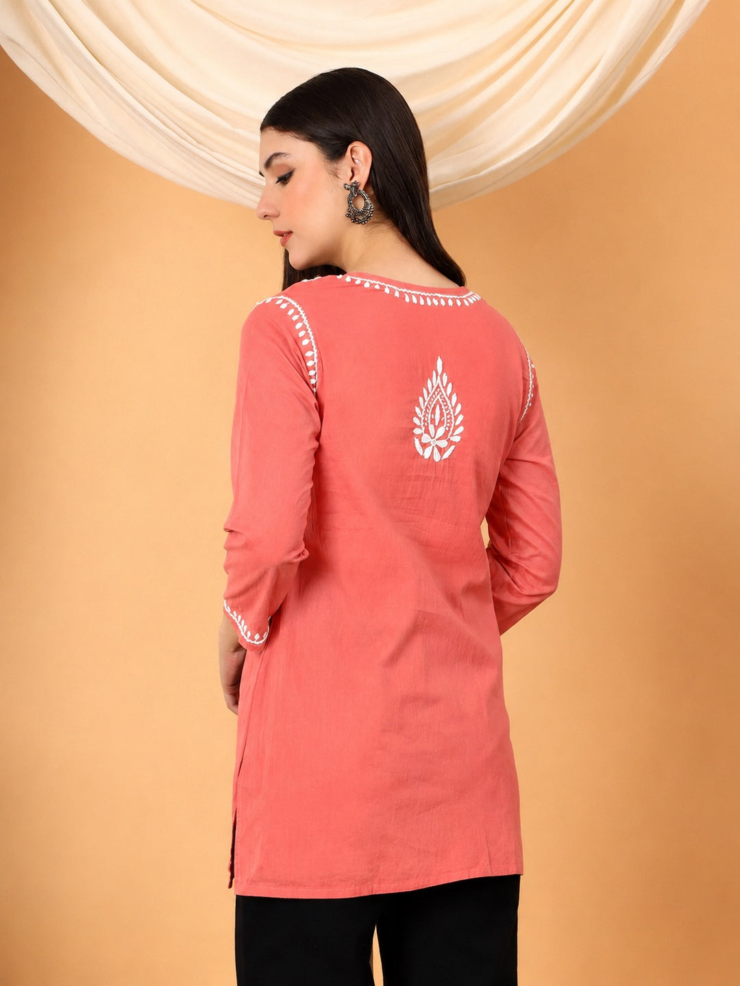Maahi Chikankari Short Cotton Kurti