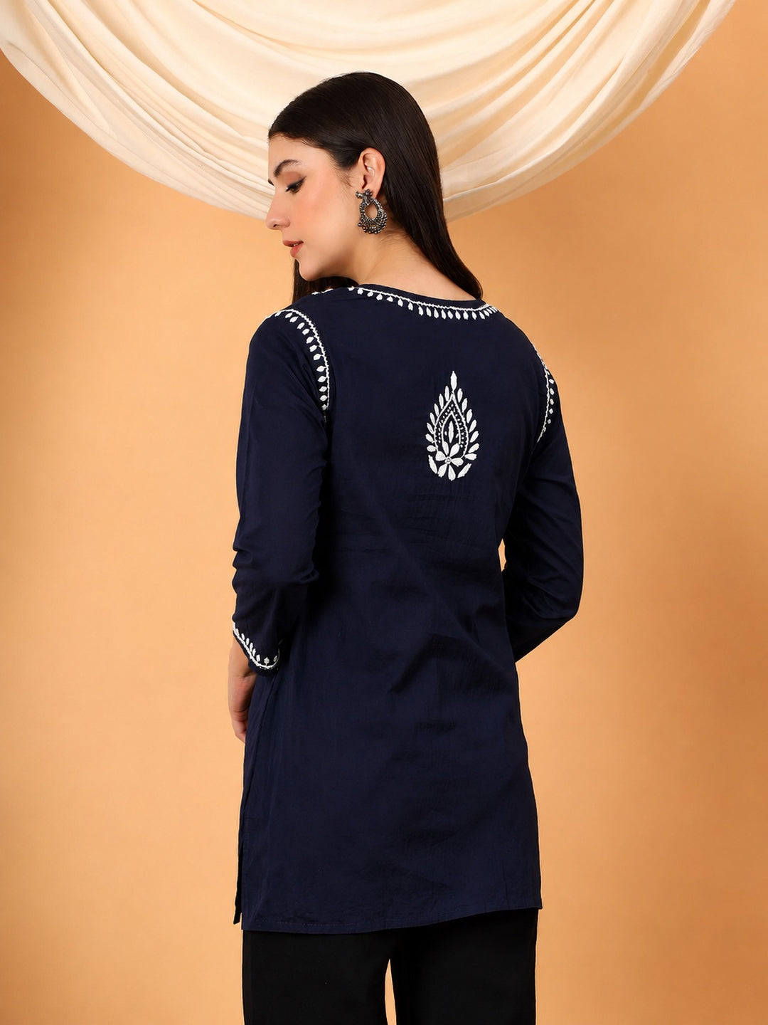 Maahi Chikankari Short Cotton Kurti
