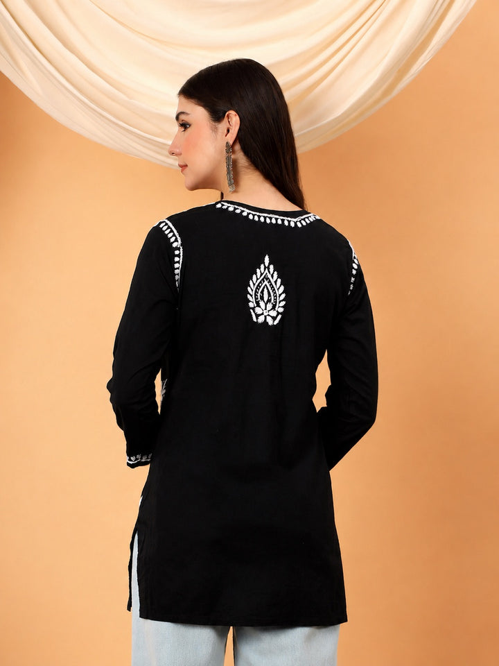 Maahi Chikankari Short Cotton Kurti