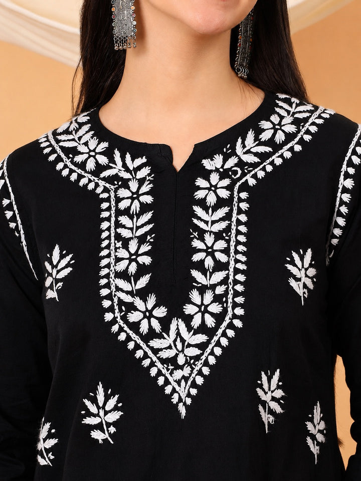 Maahi Chikankari Short Cotton Kurti