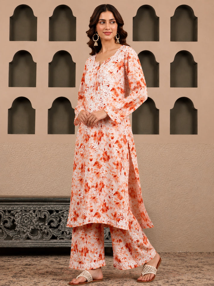 Bela Mulmul Chikankari Printed Co-ord Set