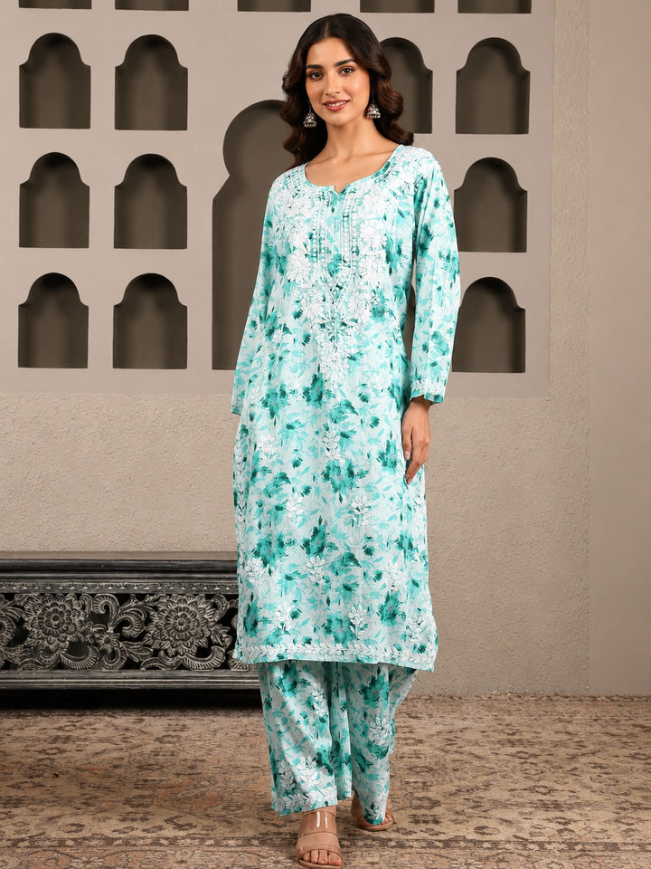 Bela Mulmul Chikankari Printed Co-ord Set