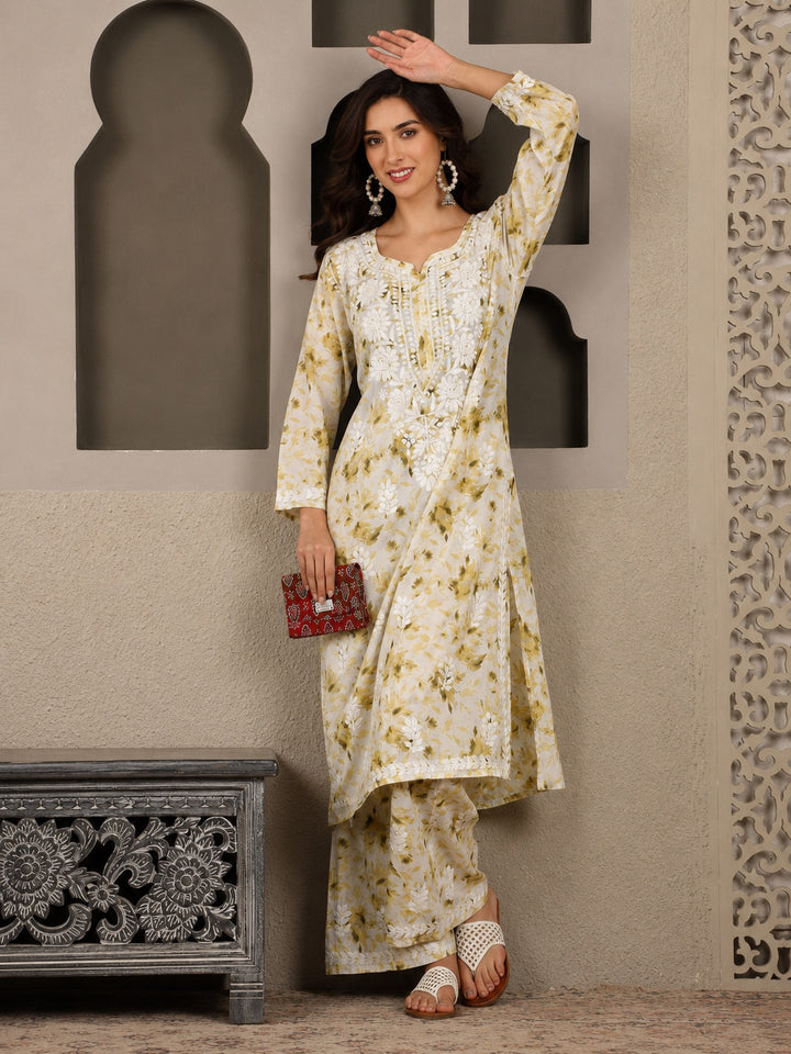 Bela Mulmul Chikankari Printed Co-ord Set