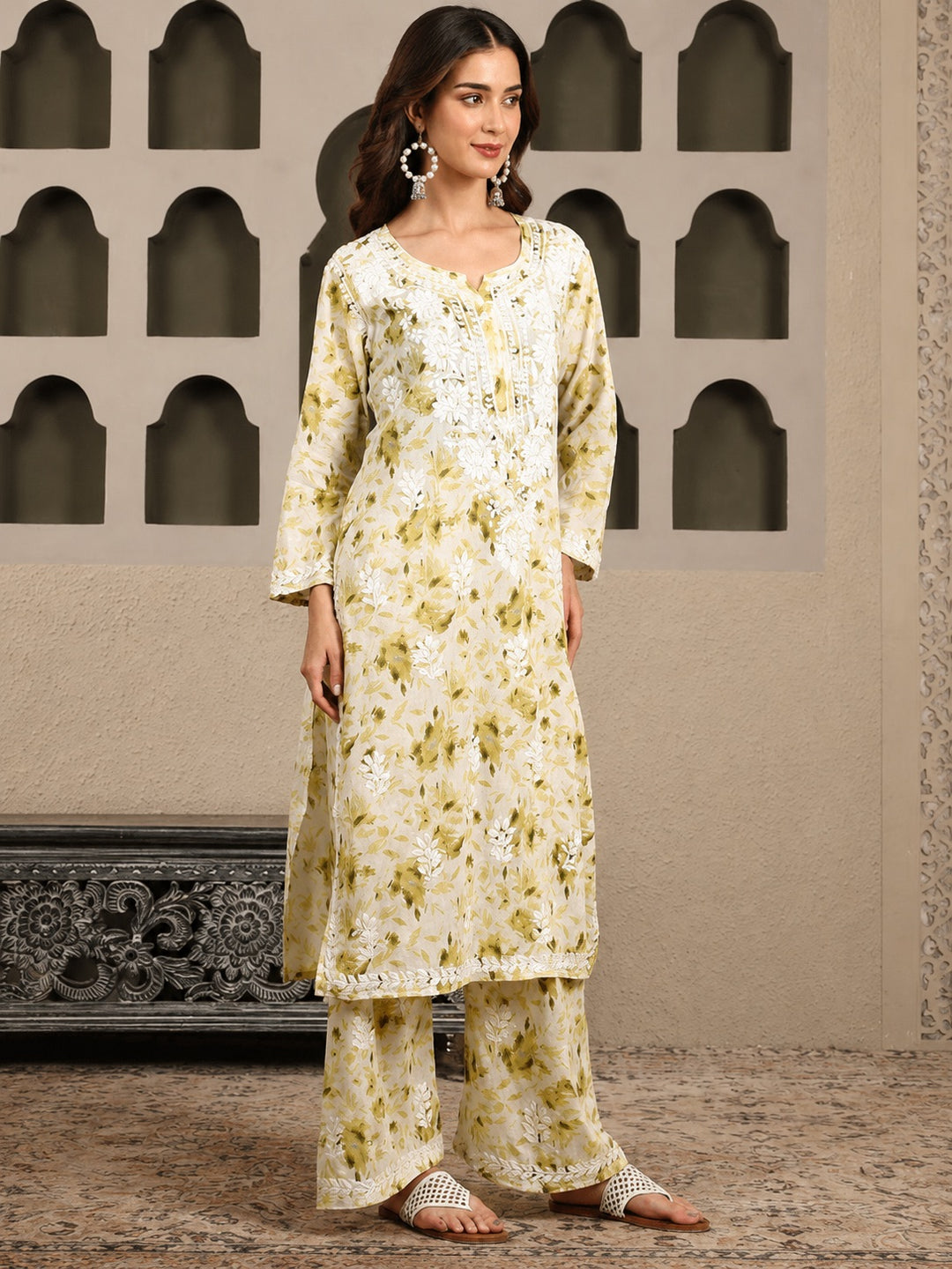 Bela Mulmul Chikankari Printed Co-ord Set