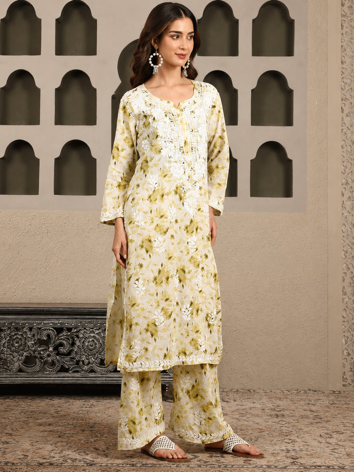 Bela Mulmul Chikankari Printed Co-ord Set