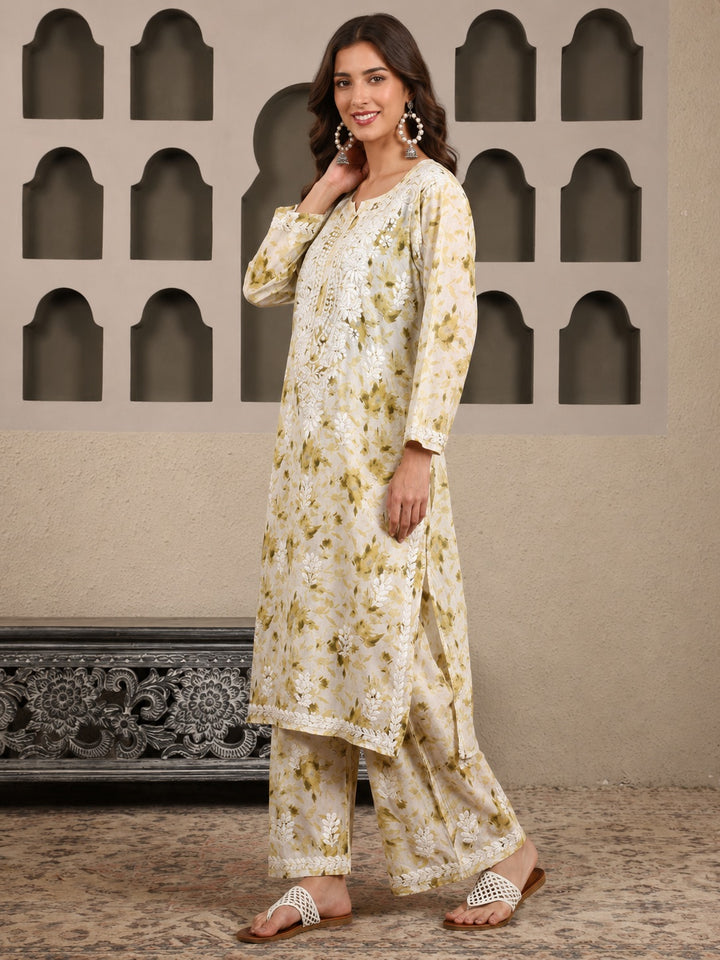 Bela Mulmul Chikankari Printed Co-ord Set