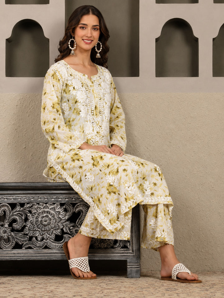 Bela Mulmul Chikankari Printed Co-ord Set