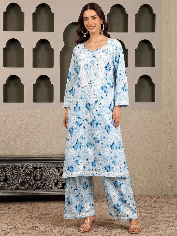 Bela Mulmul Chikankari Printed Co-ord Set