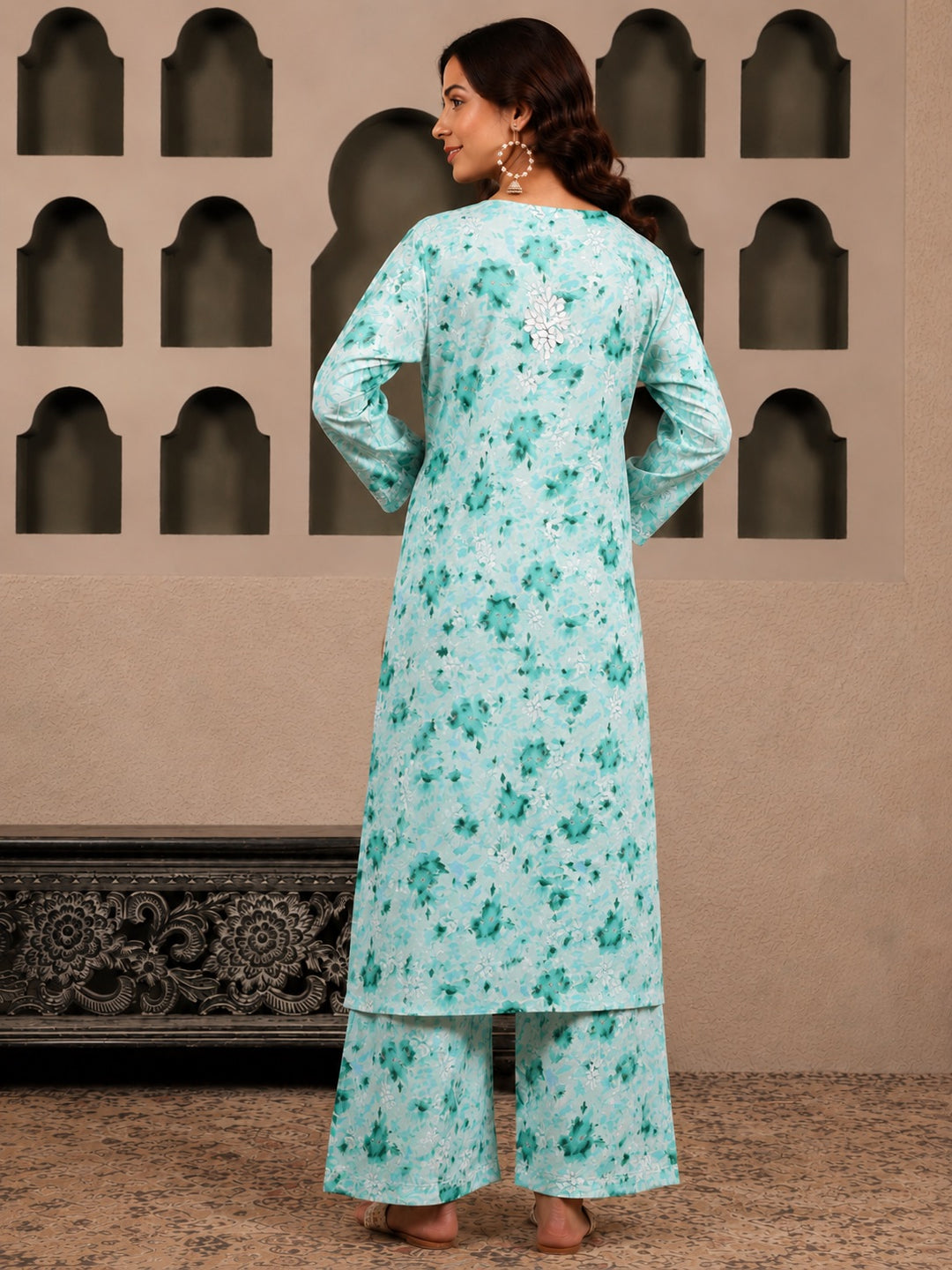Bela Mulmul Chikankari Printed Co-ord Set