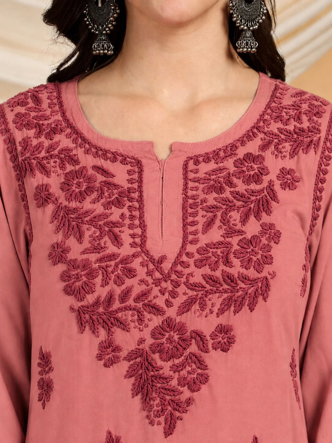 Akira Chikankari Rayon Short Kurti