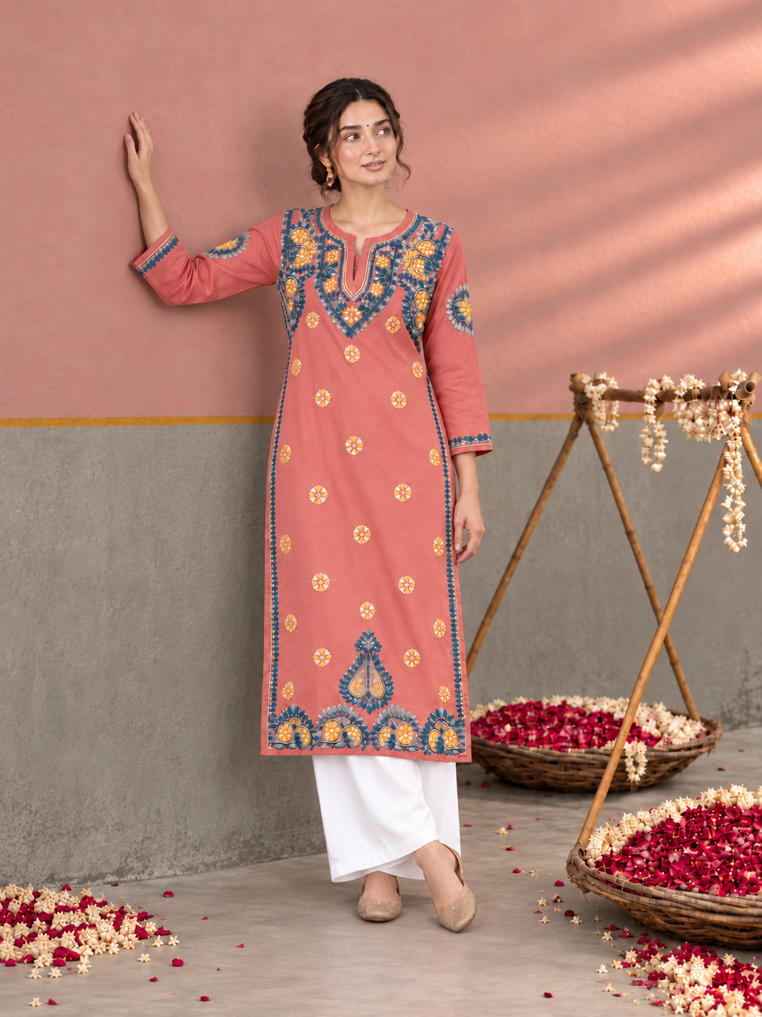 Astha Rayon Chikankari Straight Kurta