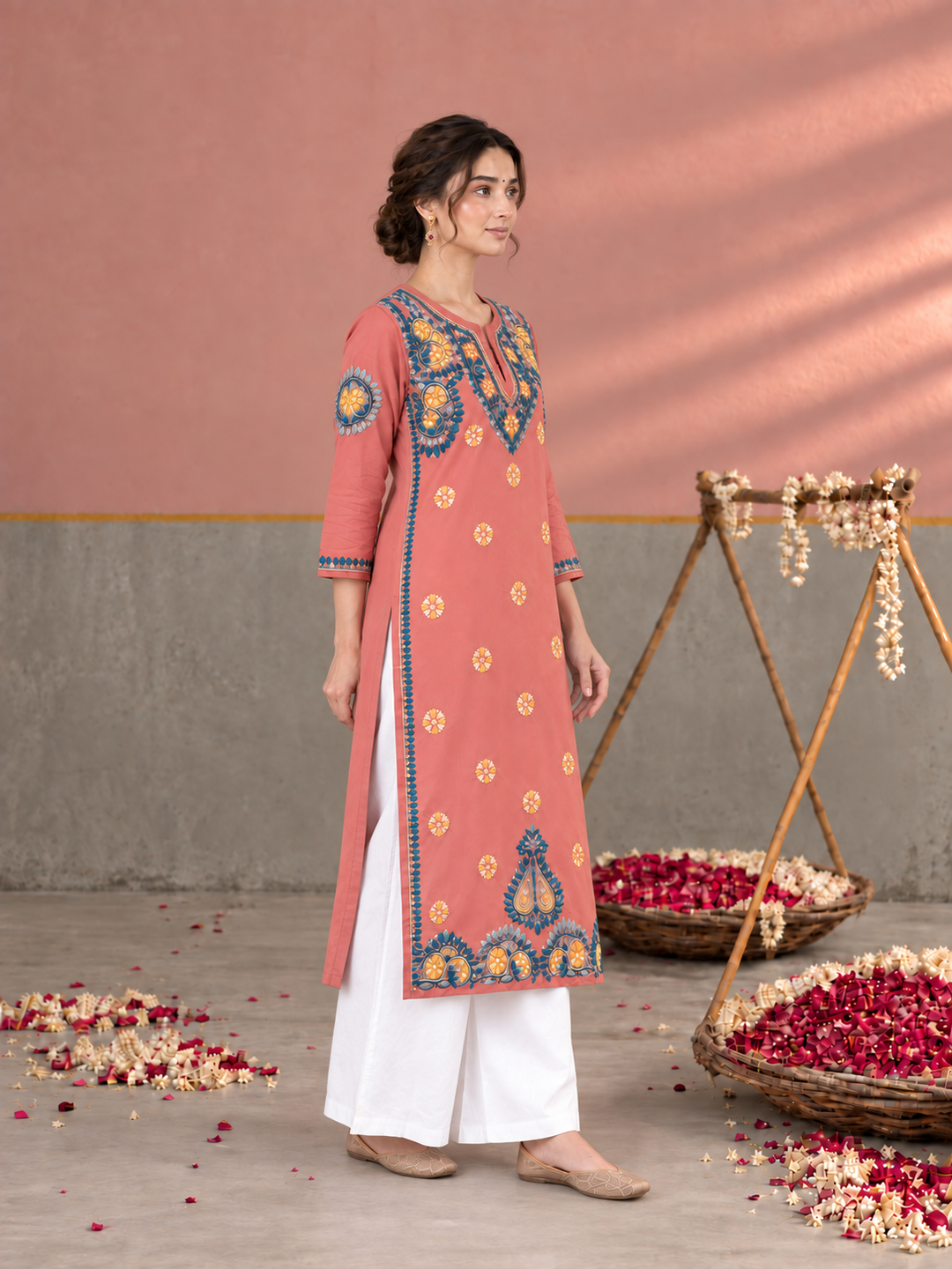 Astha Rayon Chikankari Straight Kurta