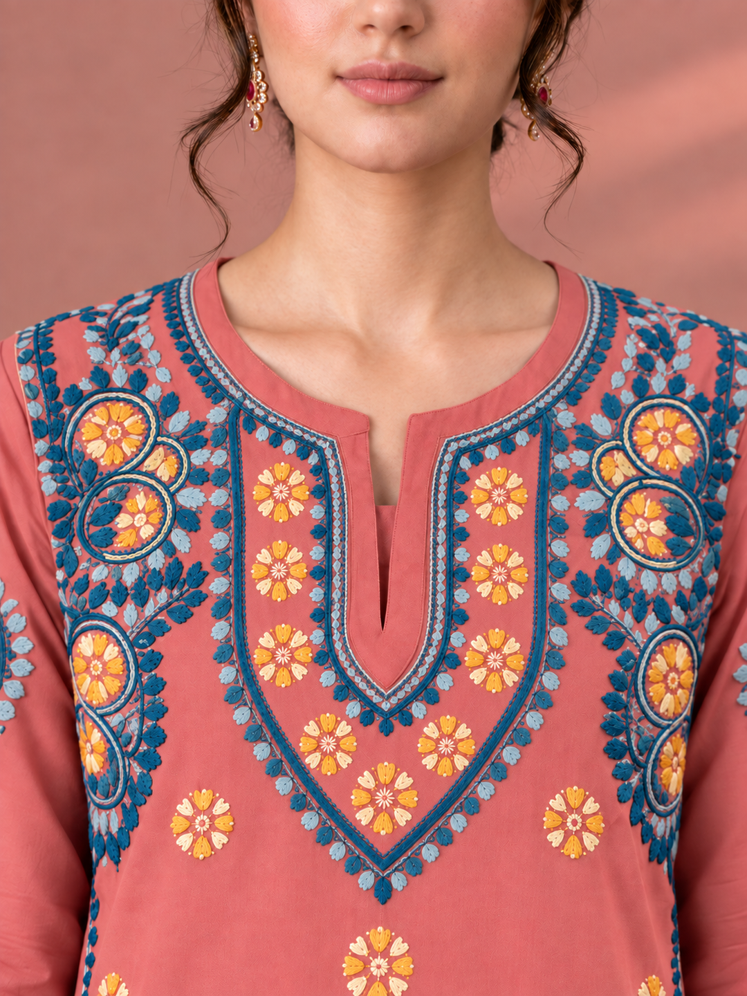 Astha Rayon Chikankari Straight Kurta
