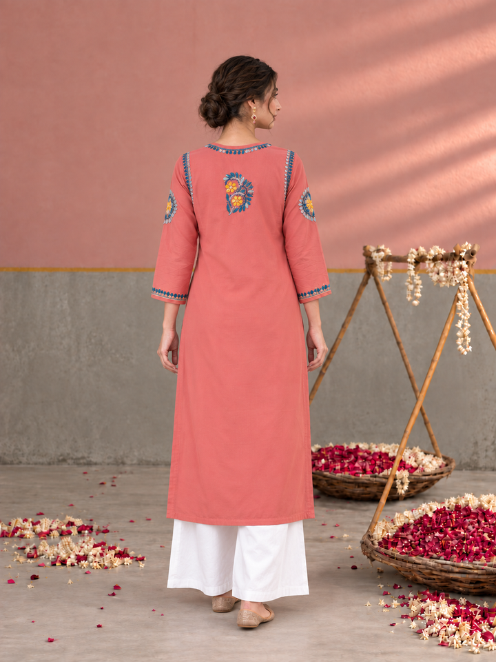 Astha Rayon Chikankari Straight Kurta