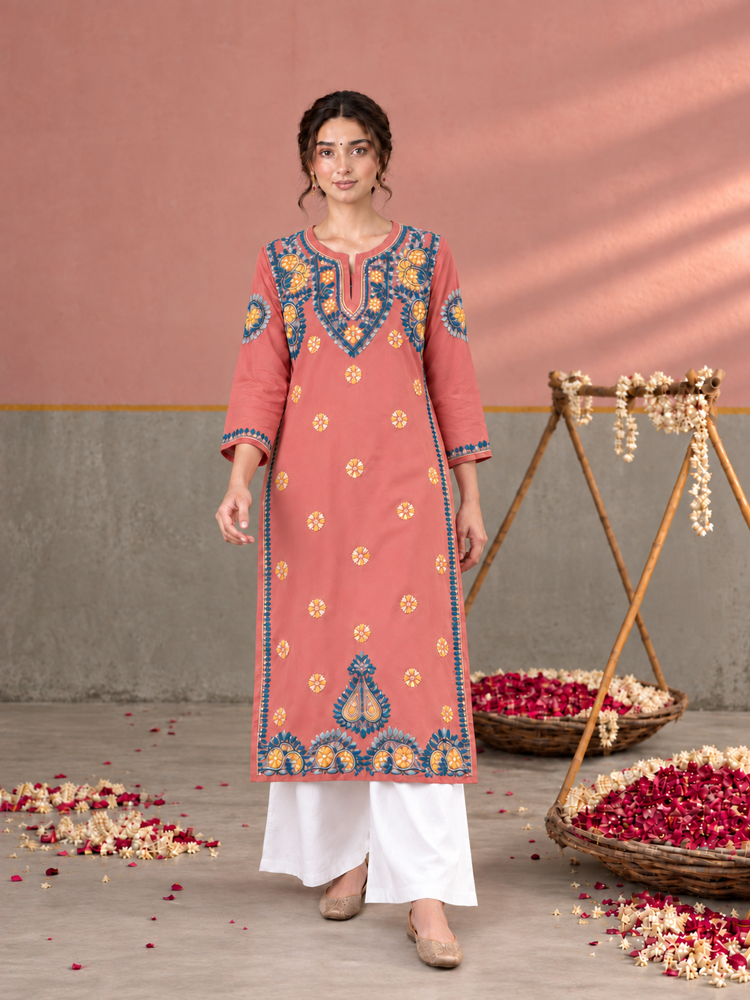 Astha Rayon Chikankari Straight Kurta
