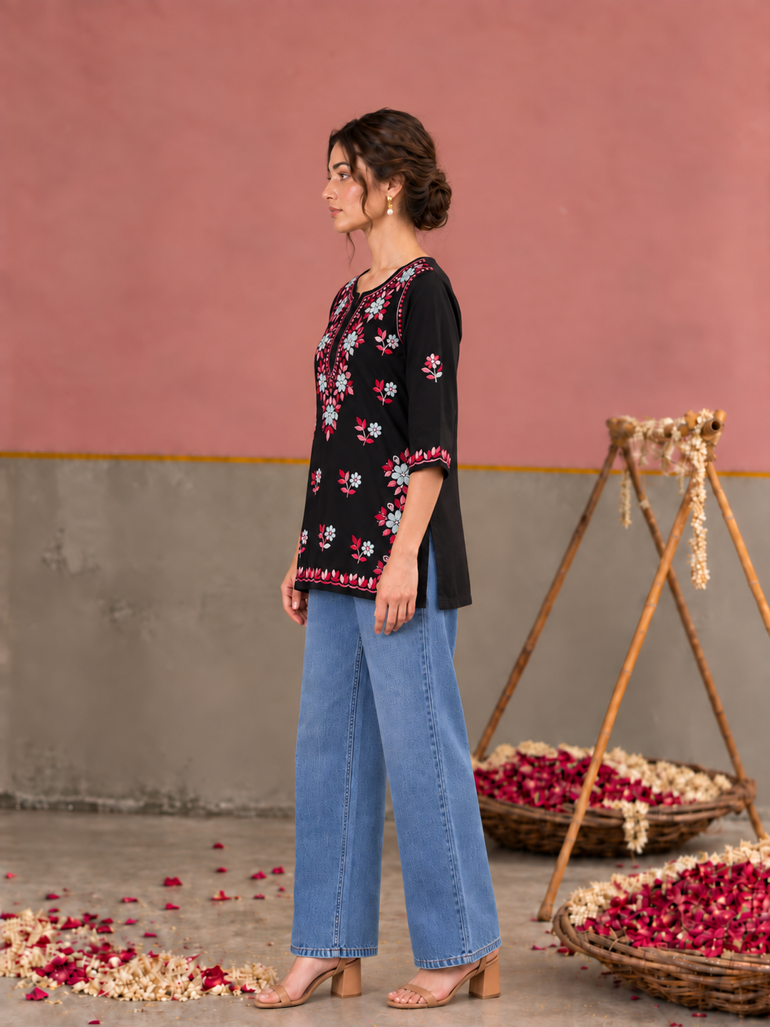 Miraya Chikankari Rayon Short Kurti