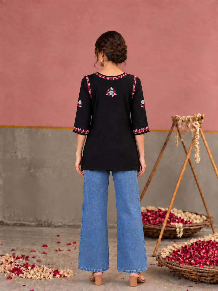 Miraya Chikankari Rayon Short Kurti