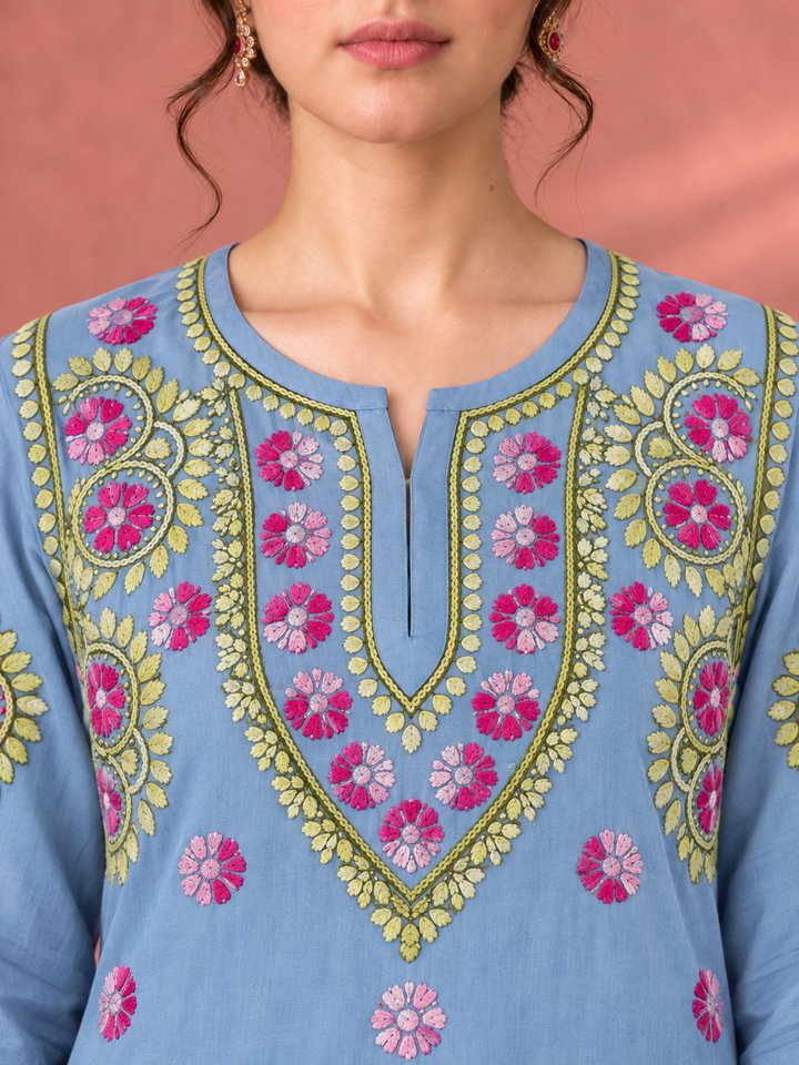 Astha Rayon Chikankari Straight Kurta