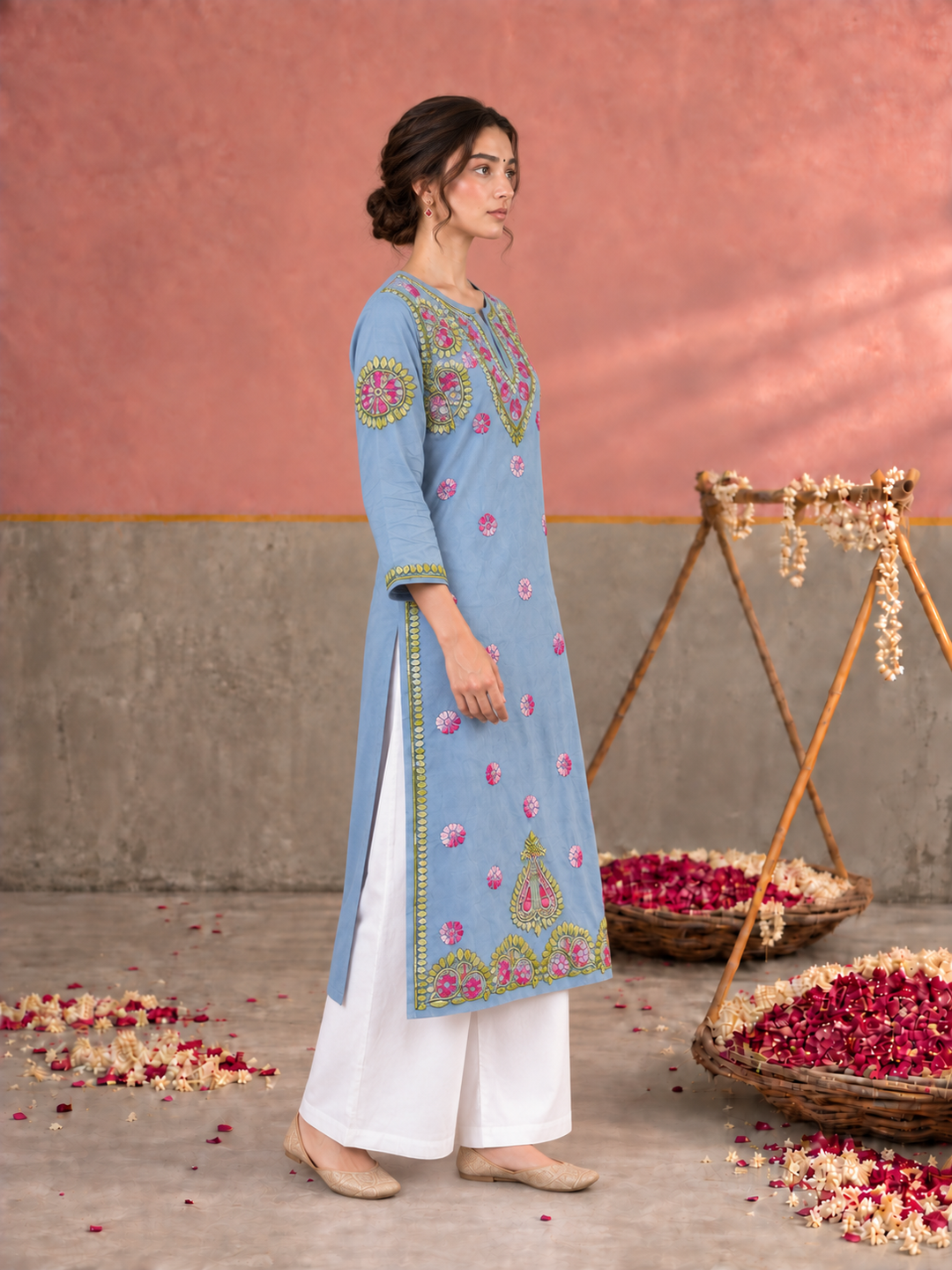 Astha Rayon Chikankari Straight Kurta