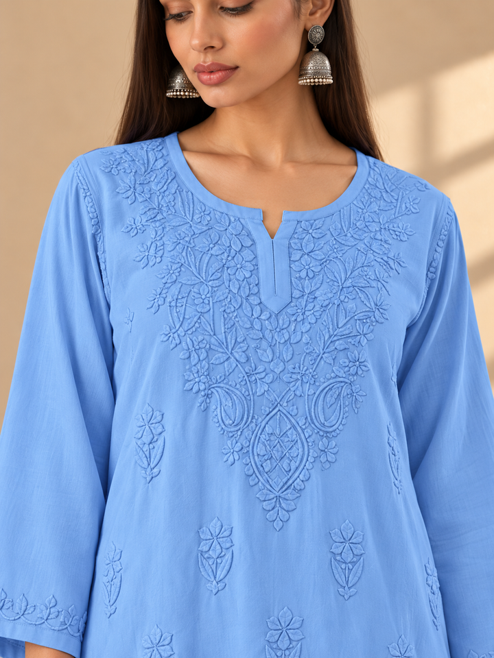 Akira Rayon Short Chikankari Kurti for Women