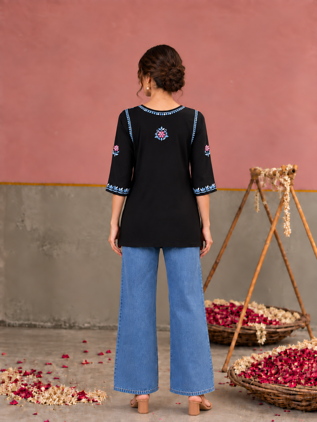 Miraya Chikankari Rayon Short Kurti