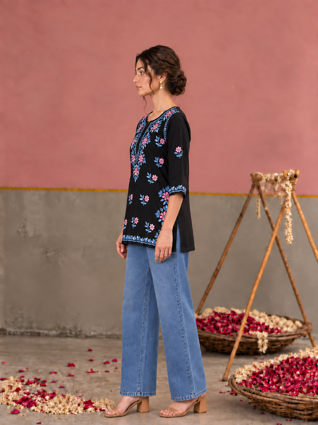 Miraya Chikankari Rayon Short Kurti
