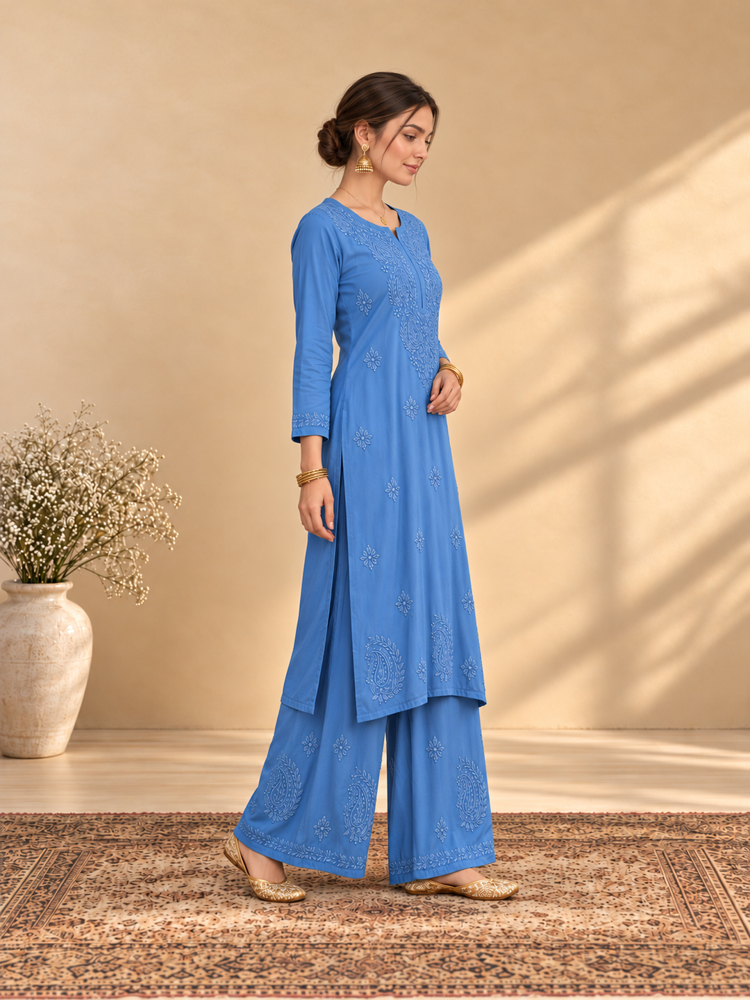 Maryam Chikankari Rayon Co-ord Set