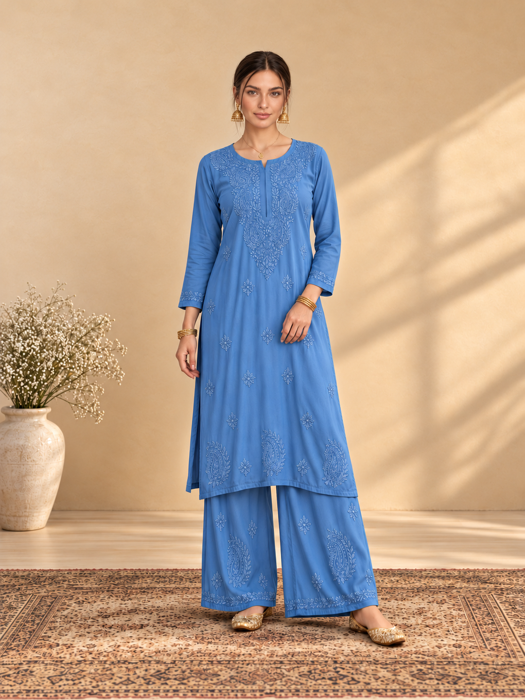 Maryam Chikankari Rayon Co-ord Set