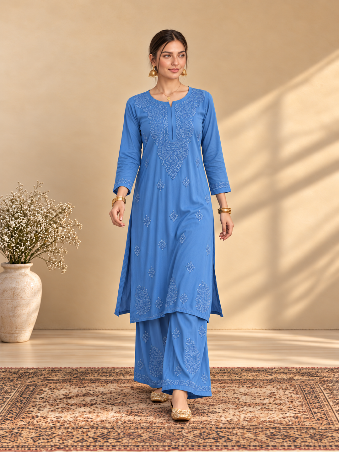 Maryam Chikankari Rayon Co-ord Set