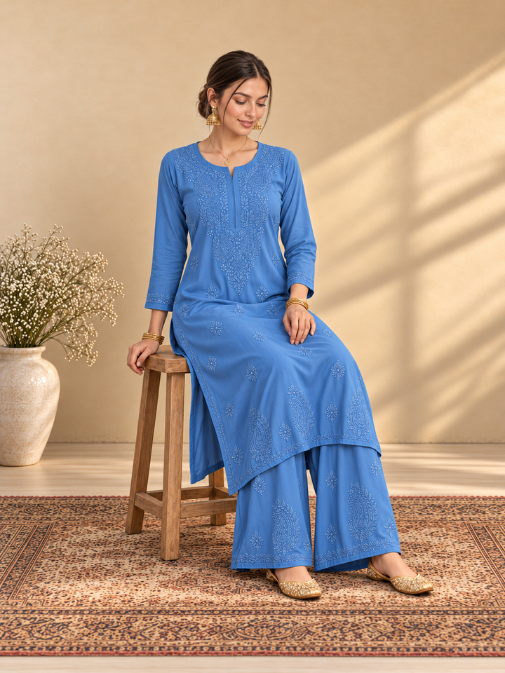 Maryam Chikankari Rayon Co-ord Set