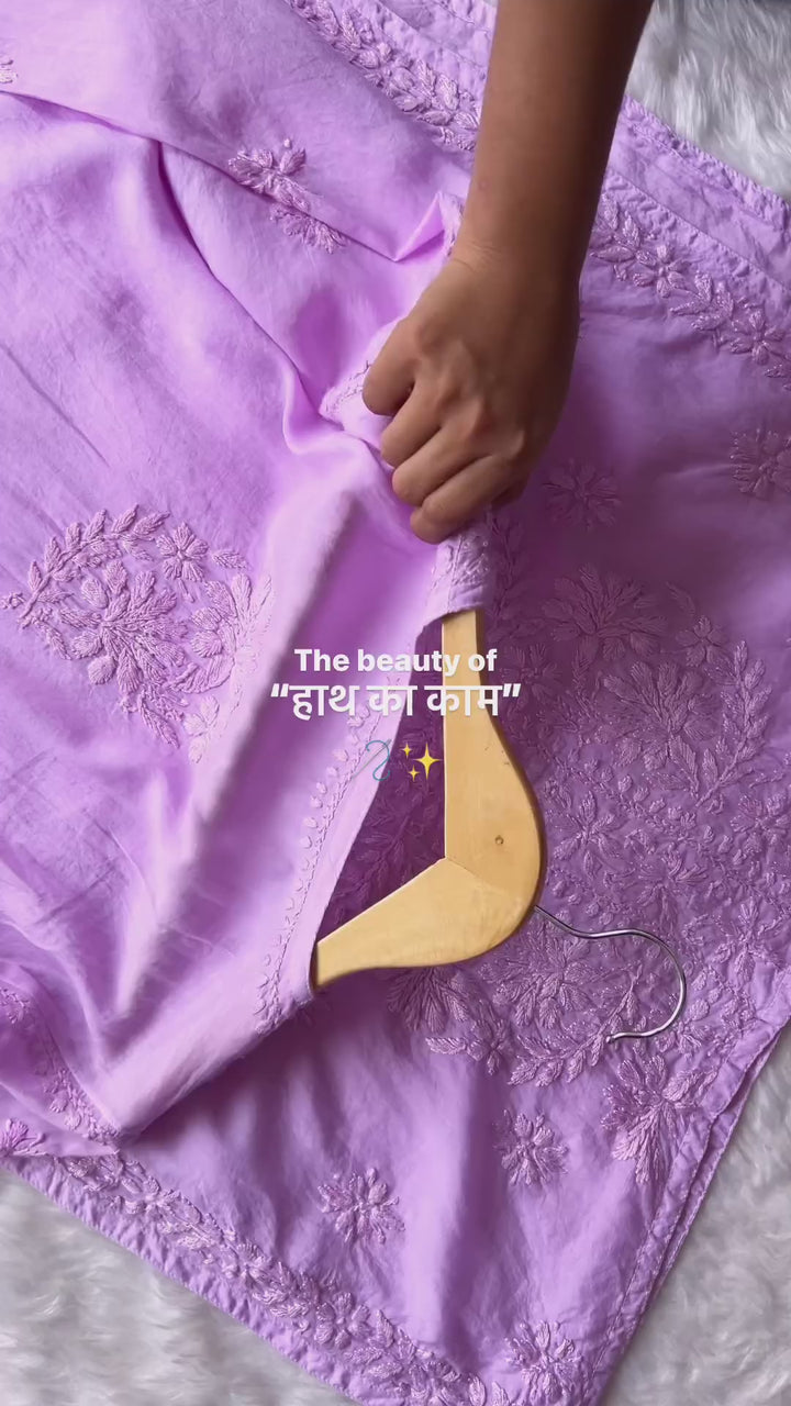 Alina Chikankari Modal Straight Kurta