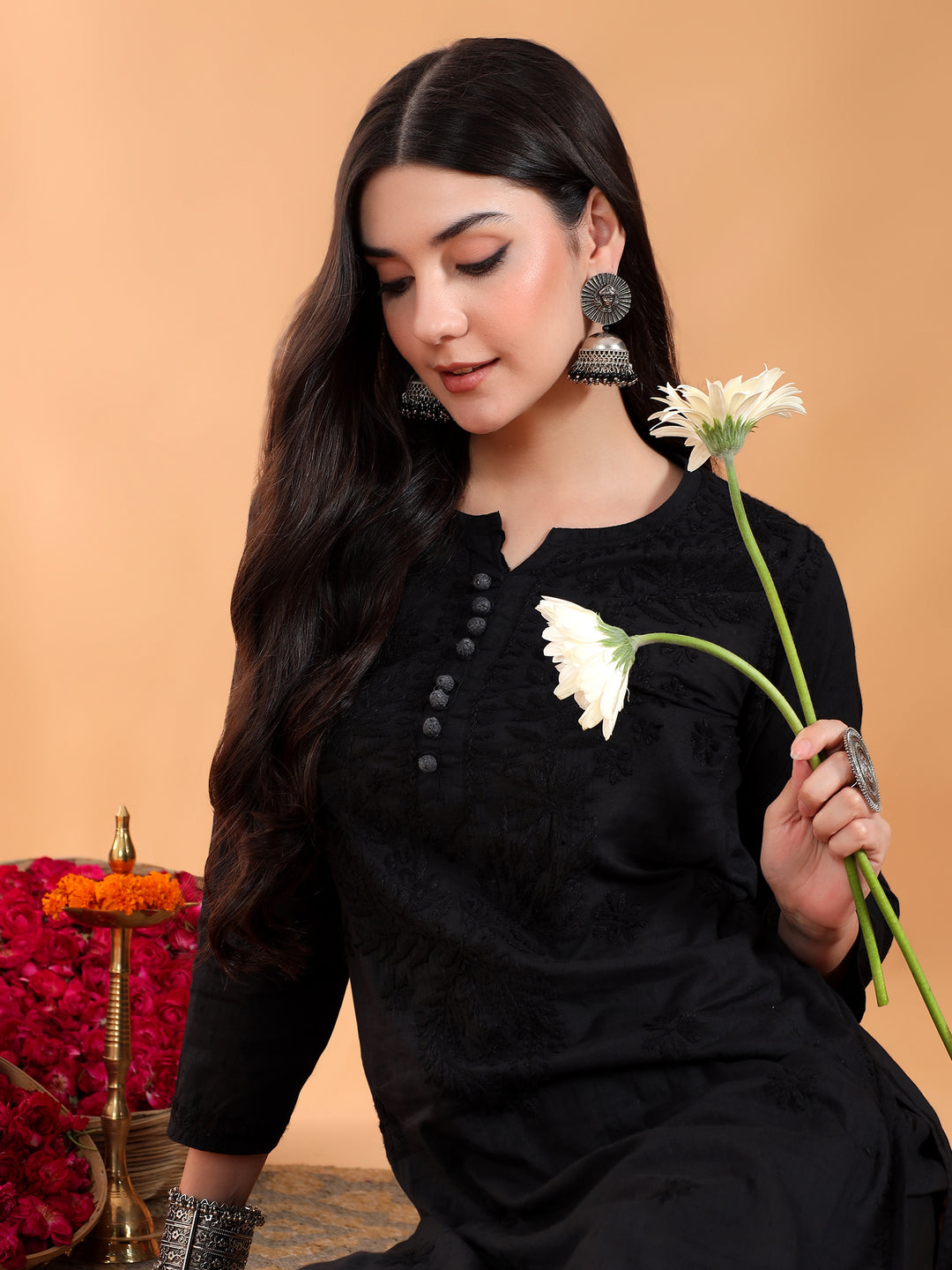 Priya Chikankari Kurta Palazzo Cotton Co-ord Set