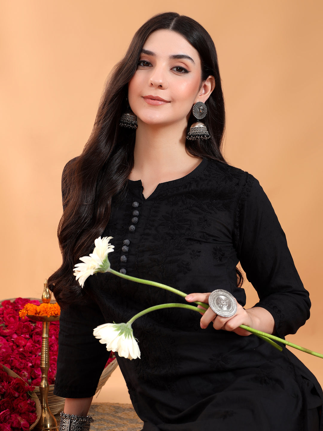 Priya Chikankari Kurta Palazzo Cotton Co-ord Set