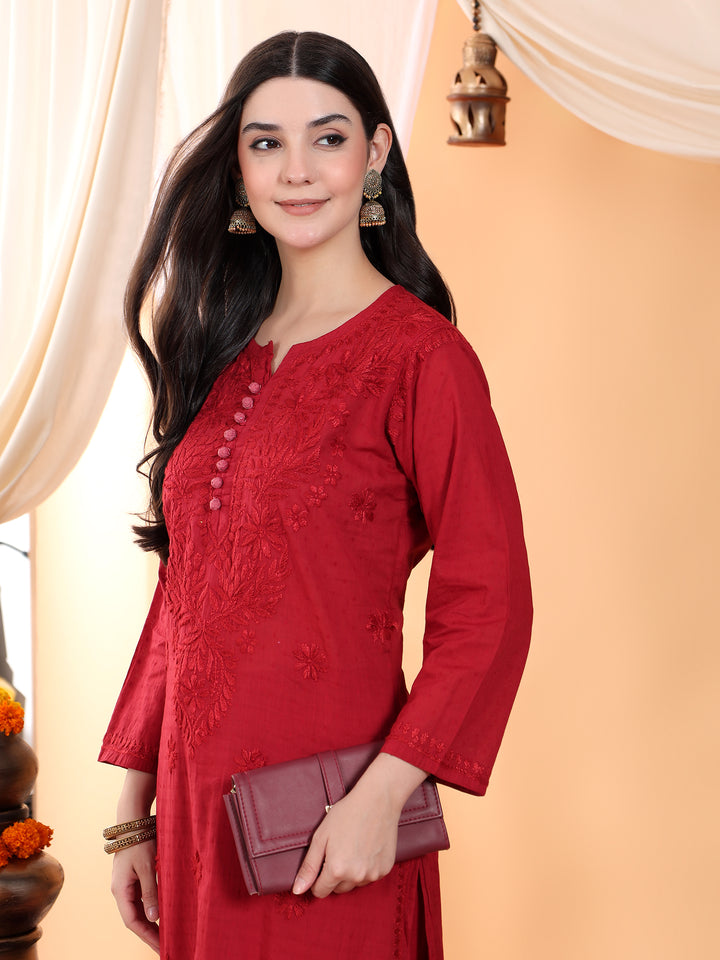 Priya Chikankari Kurta Palazzo Cotton Co-ord Set