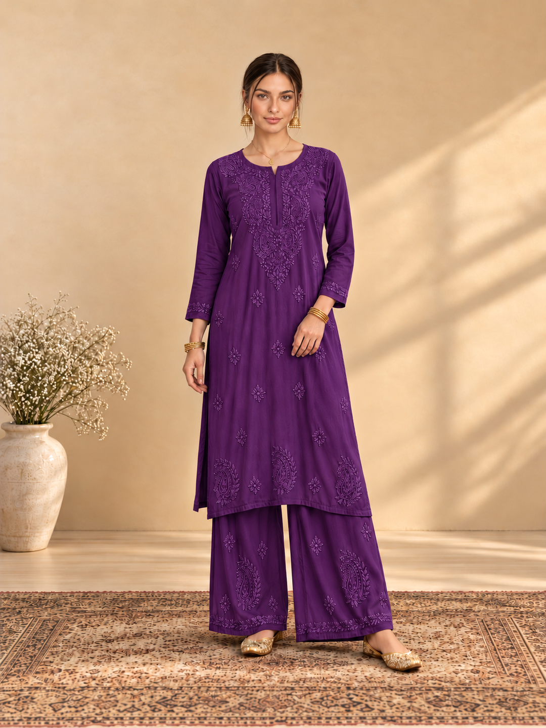 Maryam Chikankari Rayon Co-ord Set