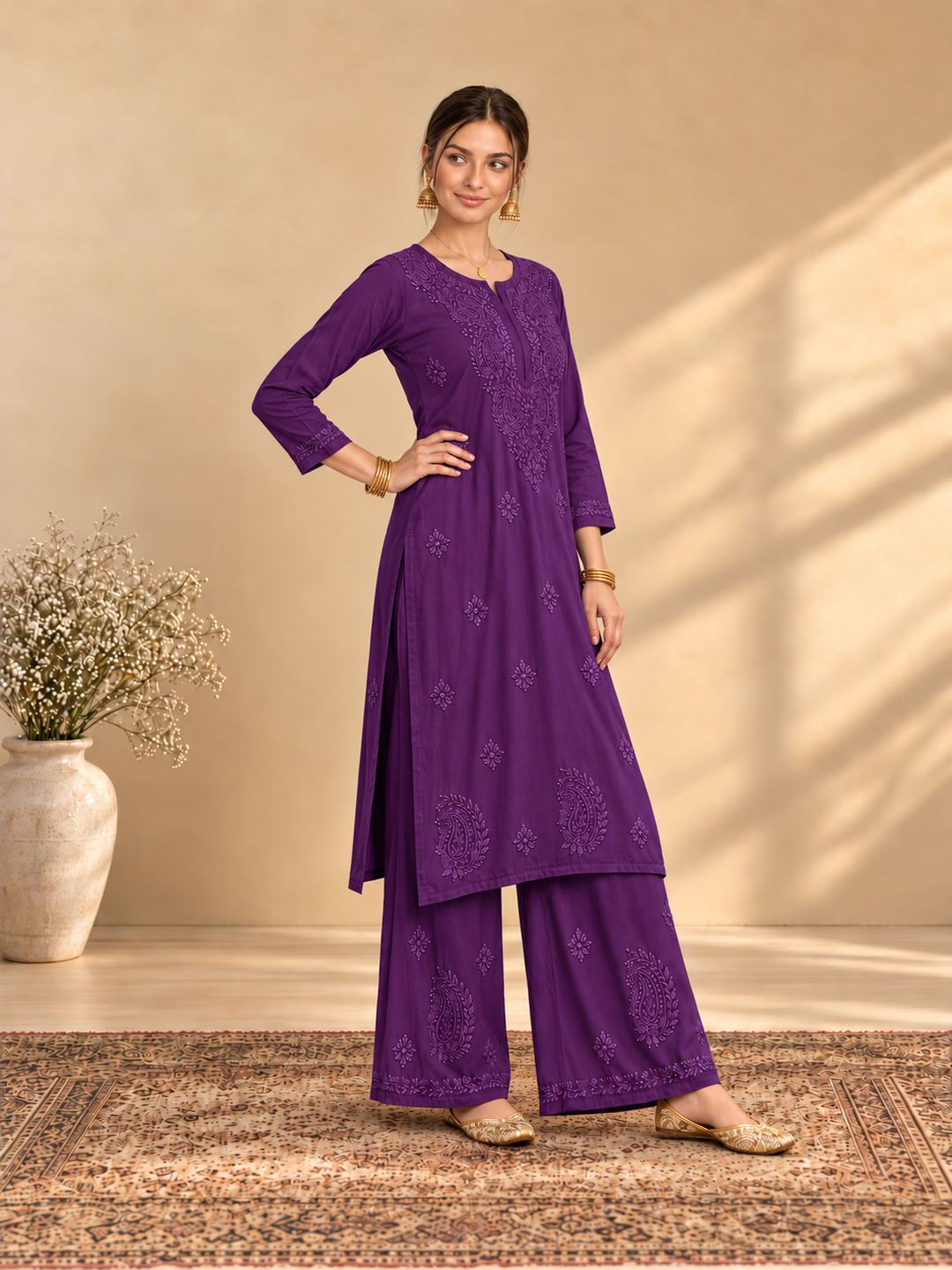 Maryam Chikankari Rayon Co-ord Set
